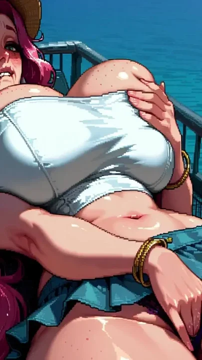 Cartoon Woman with Finger in Pussy Ai