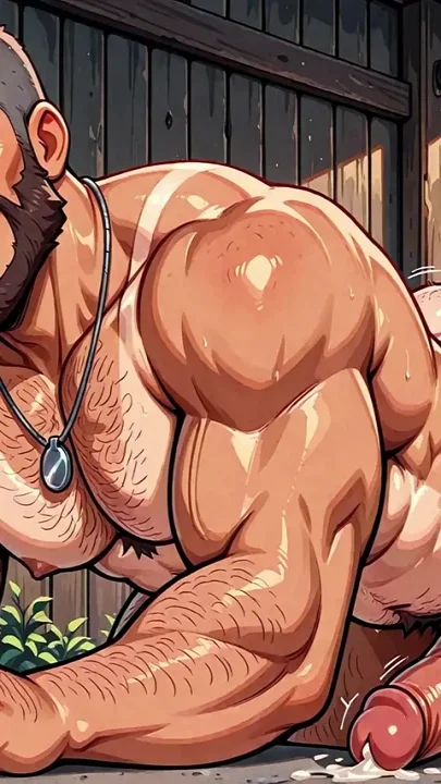 Hunks Posing Outside Nude Art