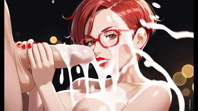 114 Lilas Cum facial compilation Ai animation