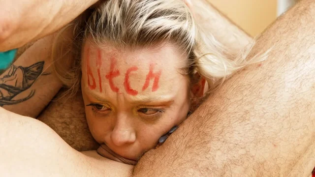 nympho bitch extreme rough face fucked