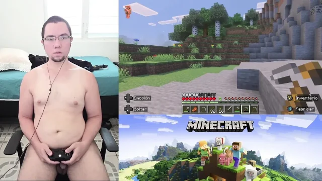 HORNY NAKED MAN PLAYS MINECRAFT 3