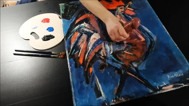 Horny Artist Cock Massage Cumshot