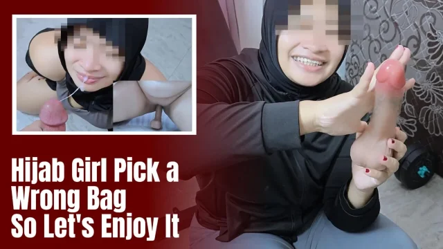 Asian Hijab Girl Pick A Wrong Gym Bag Dildo in Her Pussy and Dick in Her Mouth - Minokiiko