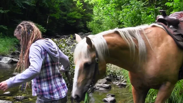 Hot MILF Gets Fucked in the Forest by the River