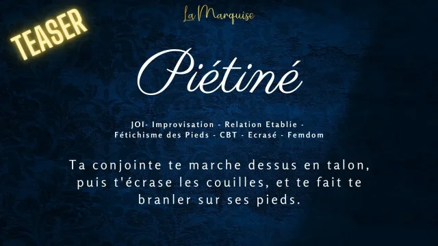 Ta femme te marche dessus french femdom joi cbt