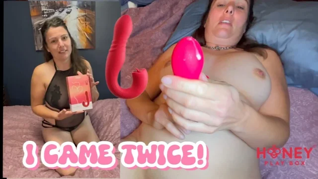 Female Ejaculation Using Honey Play Box G-Spot Vibrator & Clit Licker & Facial