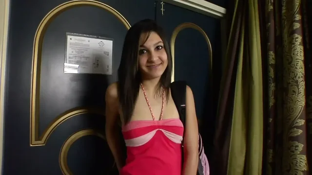 The horny young girl gets her pussy penetrated