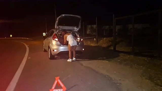 The police discovered us fucking on the national road and asked us