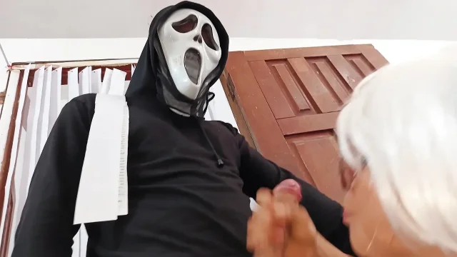 sexual scary movie 50 year old woman is fucked by stranger on Halloween