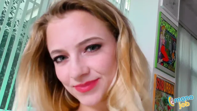 Quiet Blonde Riley Star Begs Massive Load On Her Sweet Face