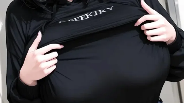 Black hair short beauty huge breasts temptation