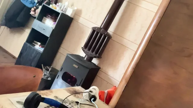 Pussy massage with vibrator at home