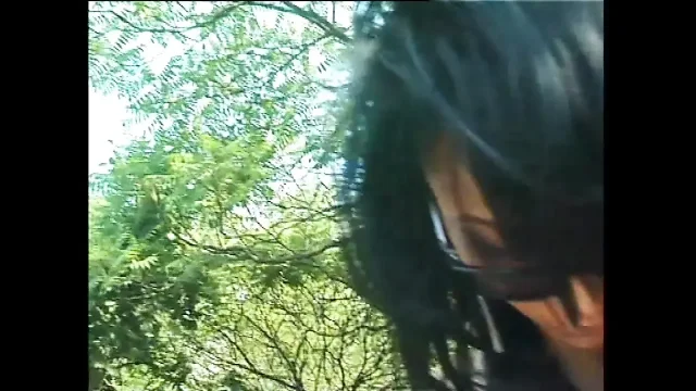 Beautiful Sexy Brunette MILF with Small Tits Masturbates Her Pussy at the Waterfalls