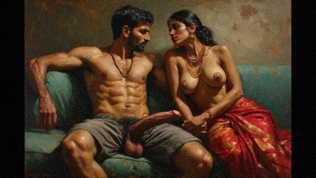 Indian aunty shocked by looking at her neighbour boy cock as she begged him to fuck and satisfy her