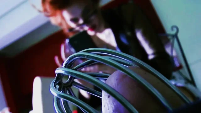 Cum Inside Cage on Valentine's Day