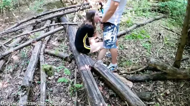 HOT BARELY LEGAL CHICK GETS FUCKED IN THE WOODS forest sex naked outside nudist