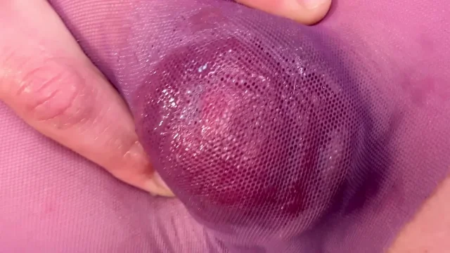 Anal and prolapse through nylon panty and naked close up