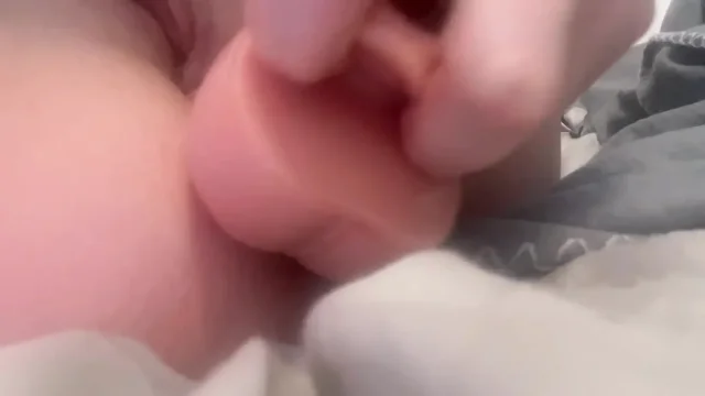 Naughty girl pleasures ass and pussy at home alone