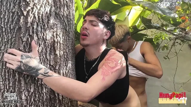 Butt Fucking Tree Huggers Gay Anal Cumshot Deep Breeding Hung Papi Santo Jorge