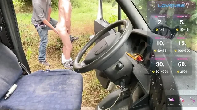 A guy outside the truck is watching me and is just waiting for the chance to