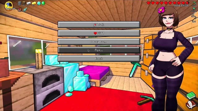 HornyCraft Minecraft Parody - Jenny Gives Steve a Hot Footjob for a Diamond