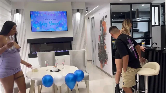 I cuckold my PREGNANT wife with my sister-in-law at our party and she ends up