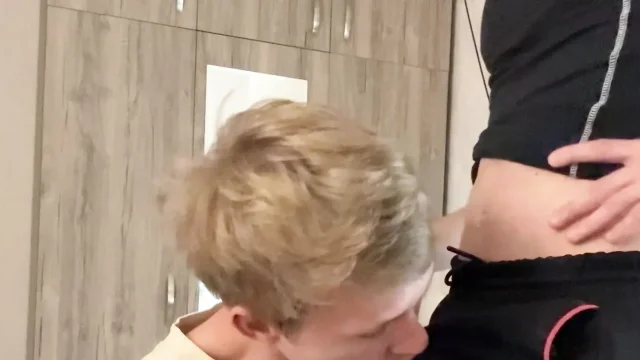 Guy Tastes His Stepbrother Big and Swallows His
