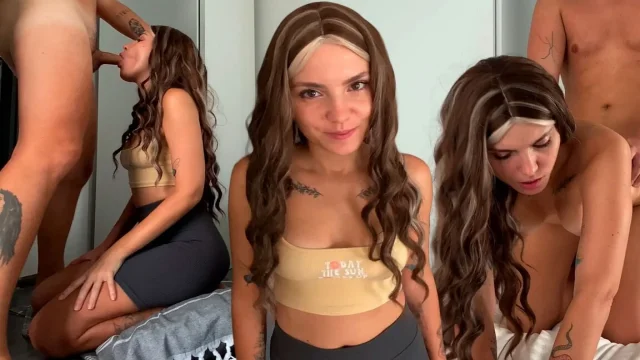 My Ex Came to Return My Clothes but Left Fucked and with Cum on Her Face