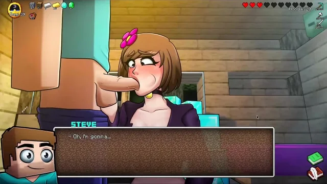 HornyCraft Minecraft Parody - Steve Gets Sloppy Deepthroat Blowjob from Jenny