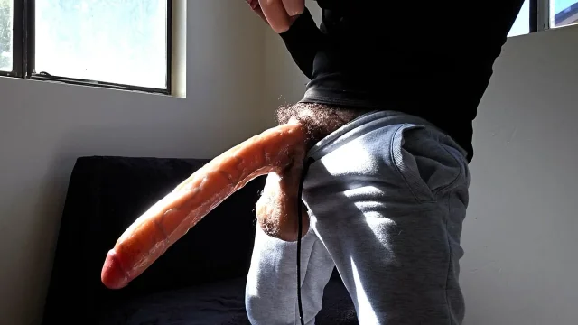 Massive Long Thick Dick Uses Tiny Pussy as Fleshlight filling it with Huge