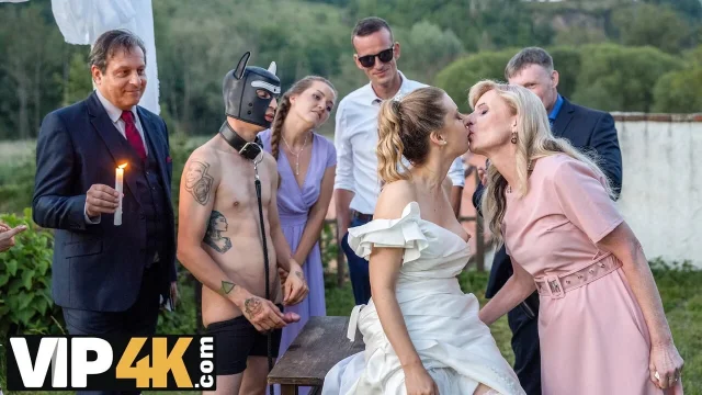 BRIDE4K Sexy bride with natural tits is having a kinky sex with a groom dressed