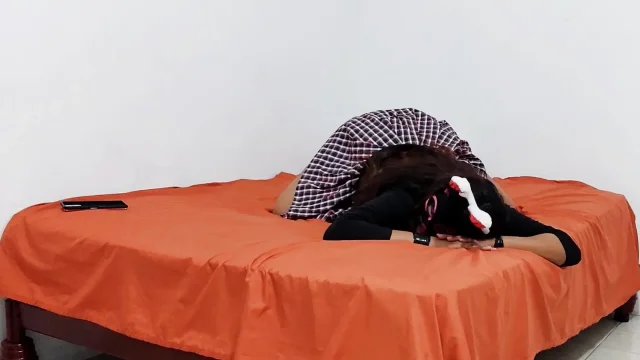 Beautiful 18-year-old girl shows her tight virgin ass in front of the camera
