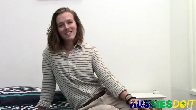 Solo Australian Leoroy Grips His Dick Tight And Strokes Hard
