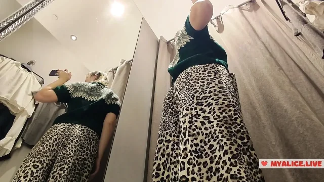 See-Through Seduction Blonde with Big Boobs Tries on Transparent Outfits in
