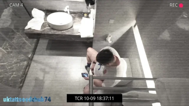 After Match Bathroom Wank and Cum