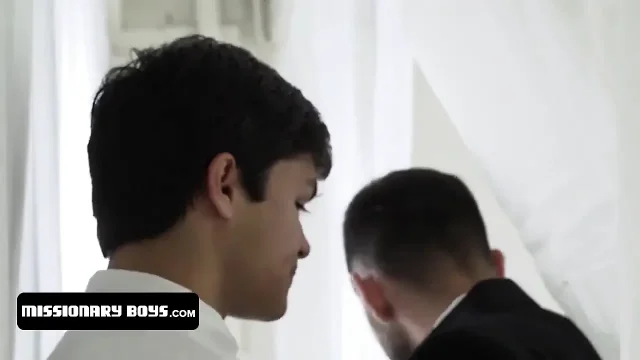 Two young missionaries share intense orgasm