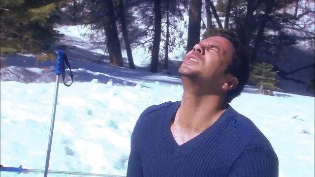 Hot slut with big melons gets pounded in the snow