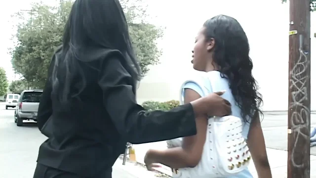 Two Dark skinned Girls Play with Their Charms and Fuck Vibrator