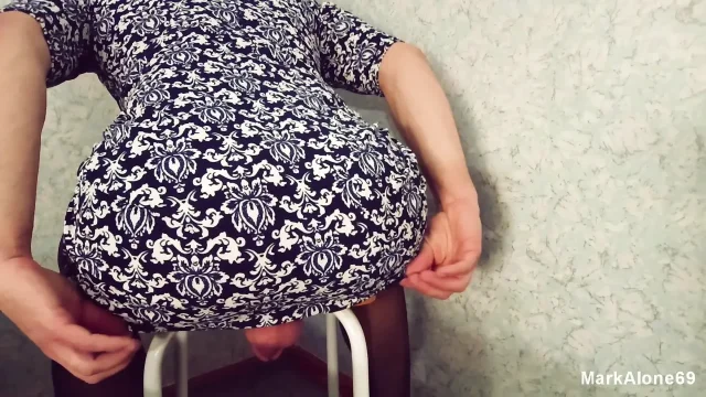 Sissy girl enjoys playing with her ass