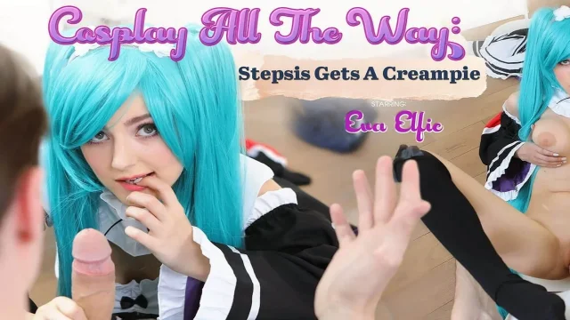 Cosplay all the way sis gets a creampie
