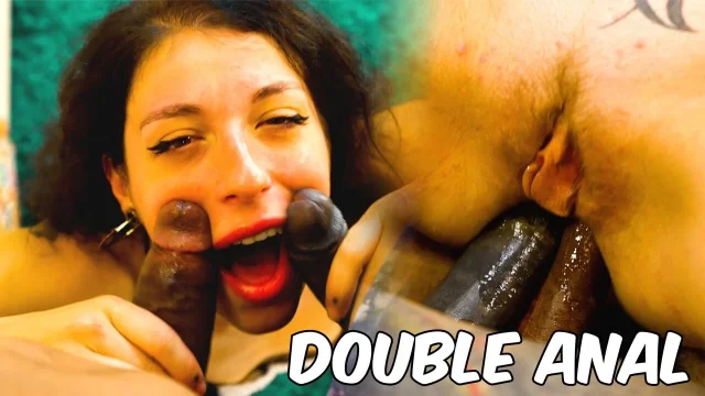 Interracial DAP Threesome – Double Anal Hardcore & Facial