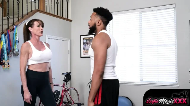 Fit MILF Sofie Marie Teases Big Dick Guy To Fuck Her