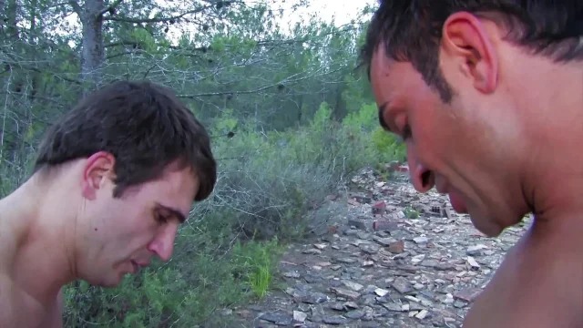 Two hot girls caught in the countryside licking pussy and fucked