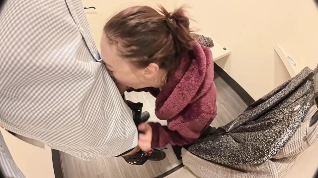 MILF Gives Random Person a Deepthroat in the Swimming Pool Changing Room 8 Inch