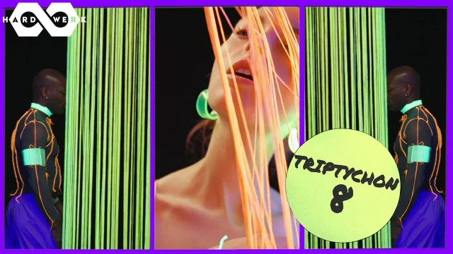 NEON GANGBANG Hot Wax and Hard Cocks Bless Petite Kiara Shaved Pretty Pussy