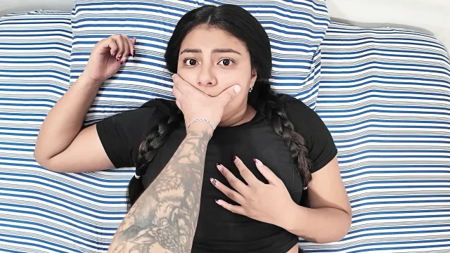 Shh shh don't scream - Stepbrother fucks his stepsister when they are alone at home