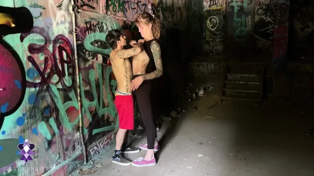 Trans Girl Caught Fucking a Trans Man in an Abandoned Building