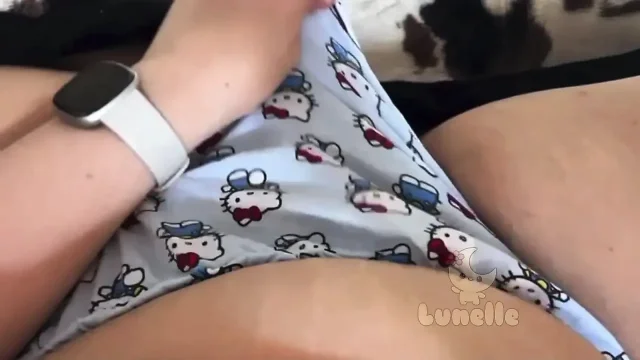 Cute Girl Fingers herself and moans loudly alone at home