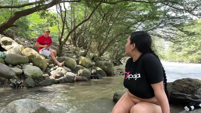 I have a hard fuck with a young unknown Latino outdoors after seeing me naked in the river