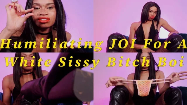 Humiliating JOI for a White Sissy Bitch Boi